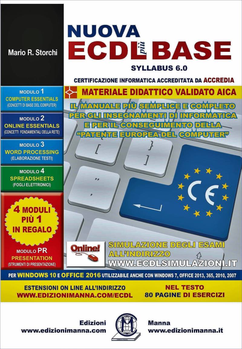 Nuova ECDL più BASE Syllabus 6 per Windows 10 e Office 2016
